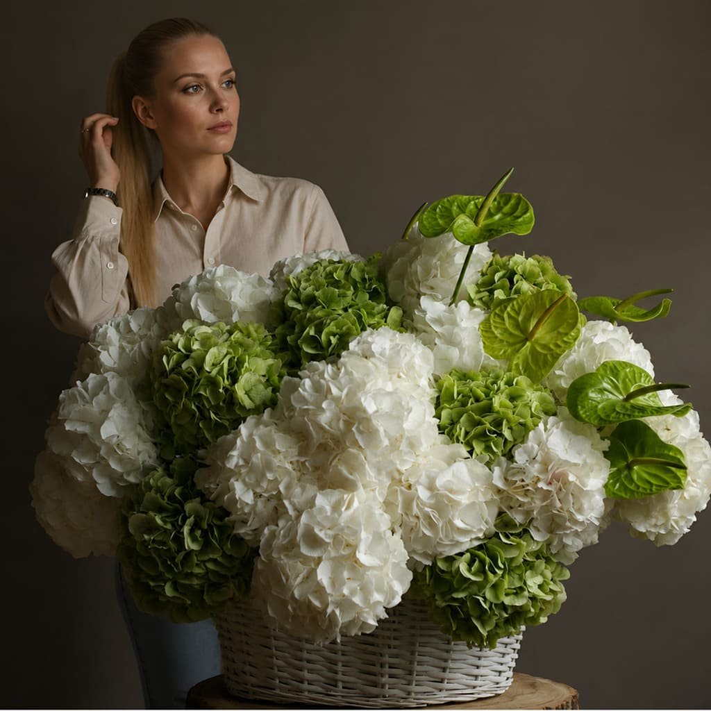 The London Bloom Seasonal Floral Calendar: A Year in Floral Excellence 2 Hydrangea Basket Photo