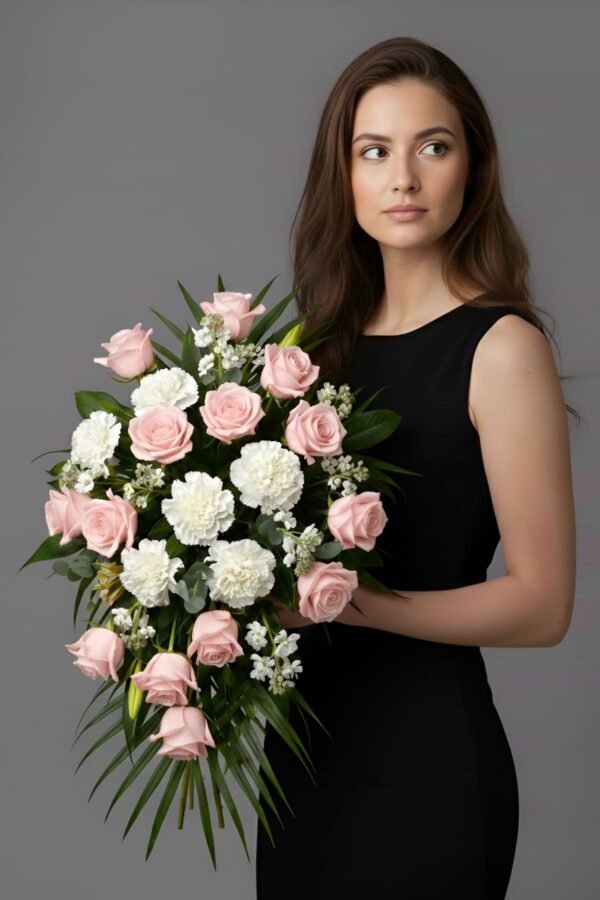 Carnation and Rose Casket Spray