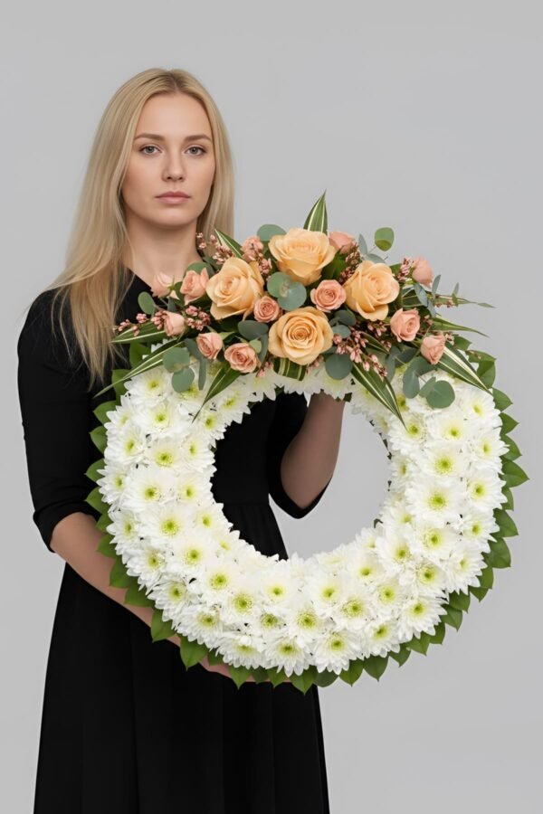 Chrysanthemum and Rose Wreath