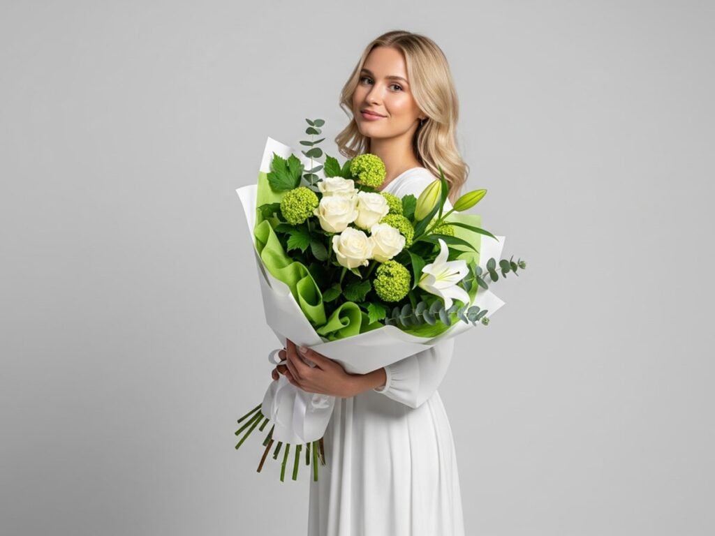 London flower shop seasonal fresh flowers hand-tied bouquet