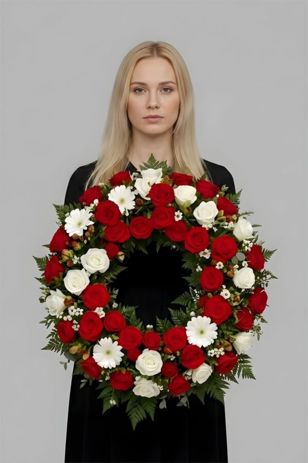 Red and White Wreath