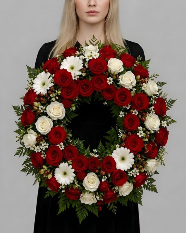Red and White Wreath